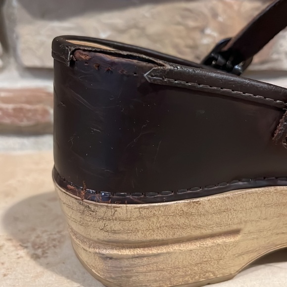 Dansko Mary Jane Clog Dark Brown Leather - Picture 7 of 10